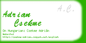 adrian csekme business card